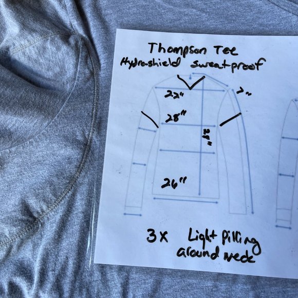 Thompson Tee Sweatproof Hydro-shield undershirt gray Tee 3XL big & tall - Picture 6 of 6